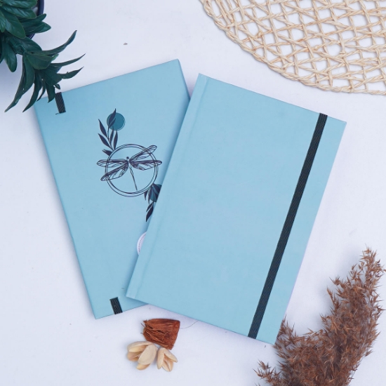 A5 Laklı Taslama Kapaklı Defter 13 x 21 cm - Mint Yeşili