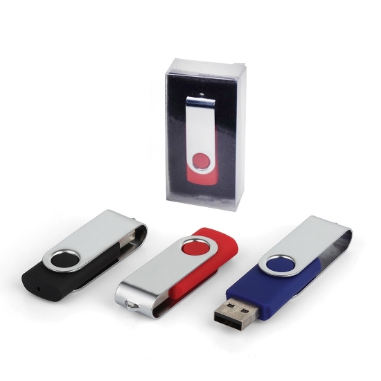 64 GB Döner Kapaklı USB Bellek - Siyah resmi