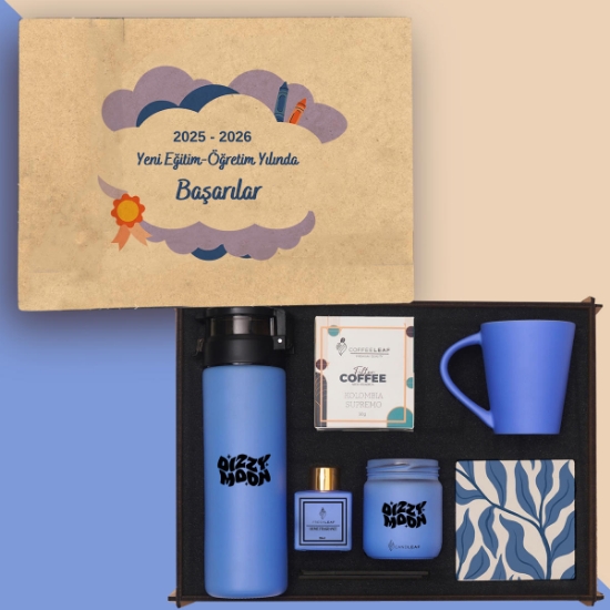 2025-2026 Okula Dönüş Hediye Seti & Suluk, Kupa, Kahve ve Mum, Oda Kokusu, resmi