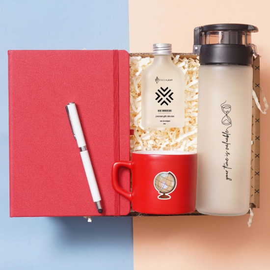 Öğretmenler Günül Hediye Seti – Defter, Kalem, Kolonya, Kupa Bardak, Cam Suluk resmi