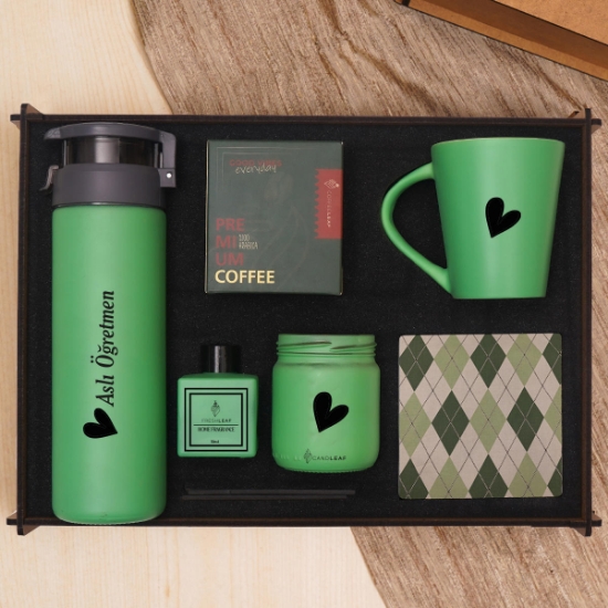 Öğretmeler Günü - Matara, Ortam Kokusu, Mum, Kupa & Taş Bardak Altlığı, Filtre Kahve