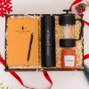 Yılbaşı Yeni Yıl Hediye Seti & İsme Özel Dereceli Dijital Termos, Defter, Kalem, Frenchpress, Mum