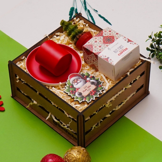 Yeni Yıl Yılbaşı Hediye Seti & Mum, Fincan Takımı, Magnet, Bitki Çayı