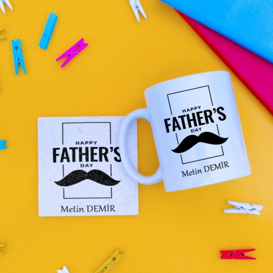 Babalar Günü Kupa Bardak ve Taş Bardak Altı