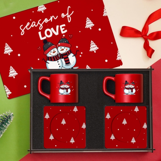 Ahşap Kutuda Season of Love 2'li Fincan Seti resmi