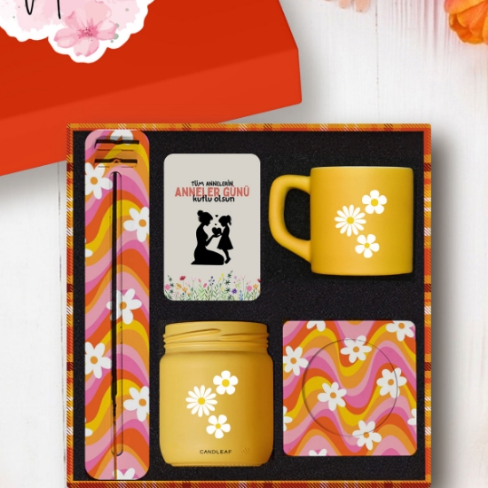 Trend Anneler Günü Hediye Seti – Premium Kutu, Fincan, Mum ve Tütsü