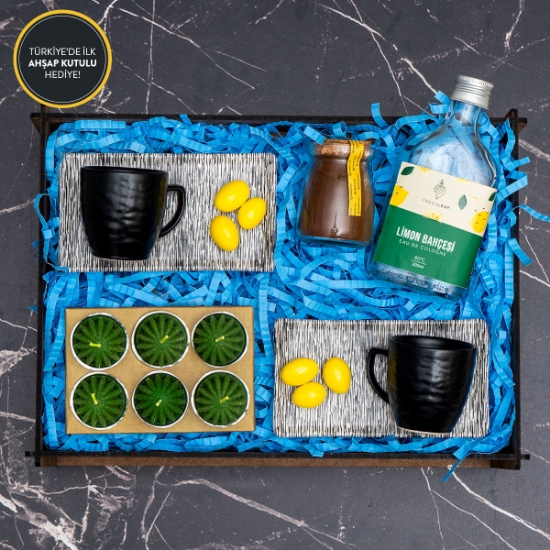 Kahve Fincanı, Mum, Kolonya, Kahve  Hediye Kutusu