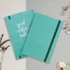 Kişiye Özel Cam Suluk, Defter Kalem Hediye Seti - Yeşil Premium Hediye Seti